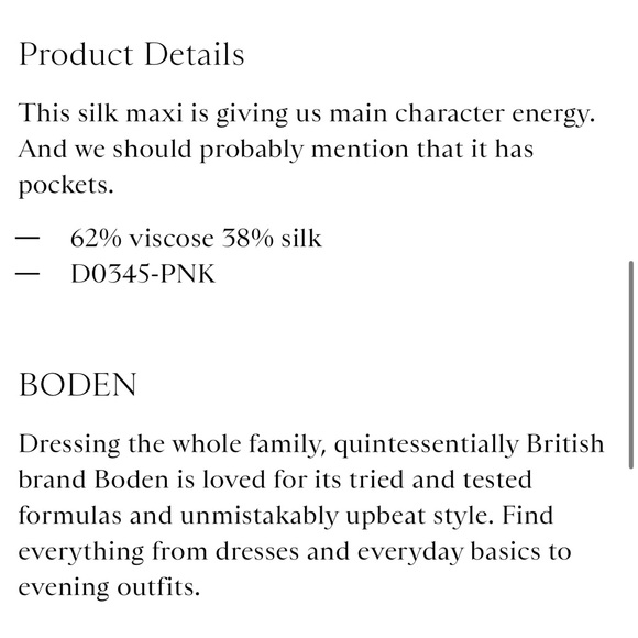 BODEN Maxi Shirt Dress in Almond Pink Square Geometric Size 10R - Picture 12 of 15